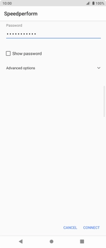 Key in the password for the Wi-Fi network and press CONNECT. Key in the password for the Wi-Fi network and press CONNECT.