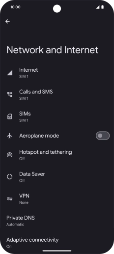 Press Hotspot and tethering. Press Hotspot and tethering.
