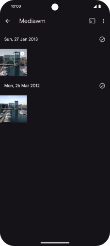 Press and hold any picture or video. Press and hold any picture or video.