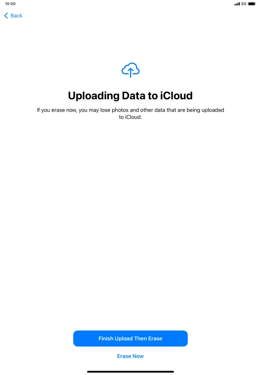 Press the required setting. Press the required setting.
