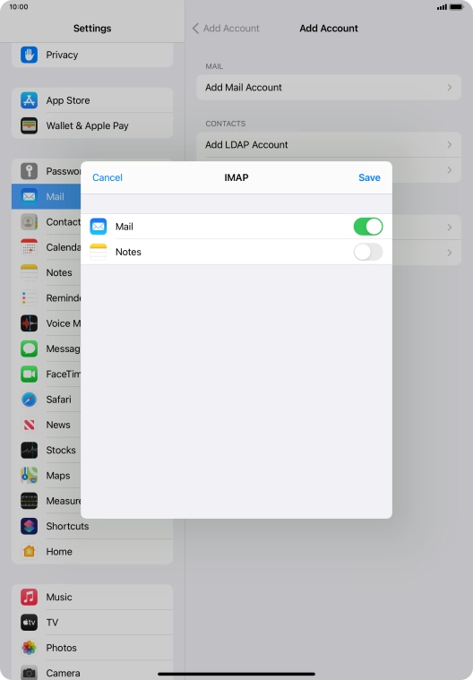 Press Save. Your email account has now been set up. To select more settings for incoming and outgoing server, proceed with the following steps. Press Save. Your email account has now been set up. To select more settings for incoming and outgoing server, proceed with the following steps.