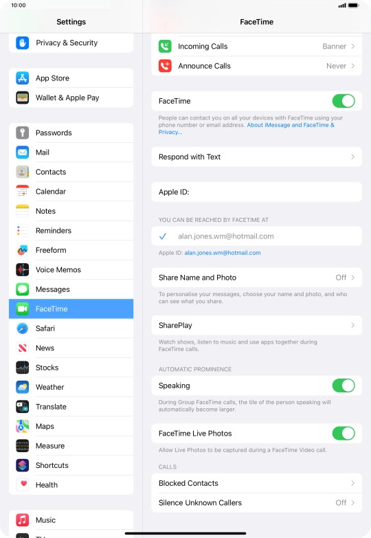 Press Blocked Contacts. Press Blocked Contacts.