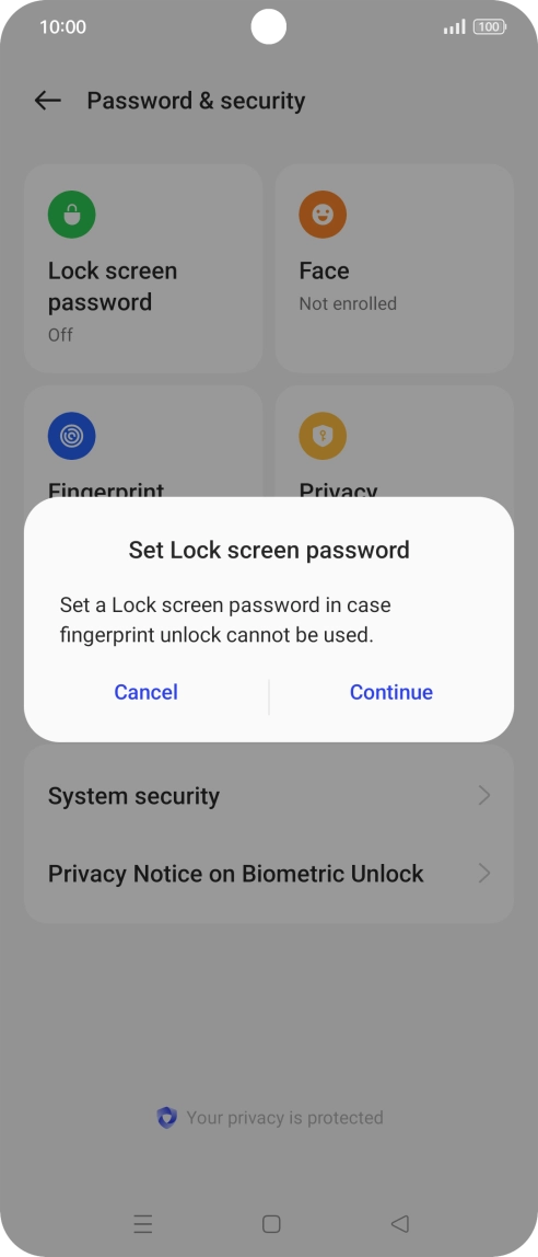 Press Continue. Press Continue.