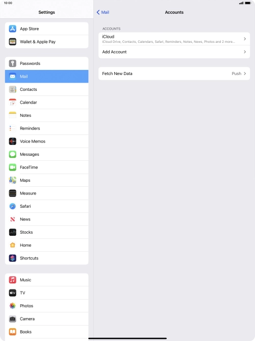Press Add Account. Press Add Account.