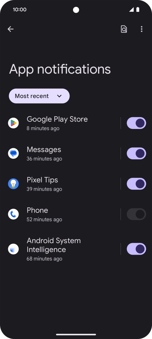 Press the drop down list. Press the drop down list.
