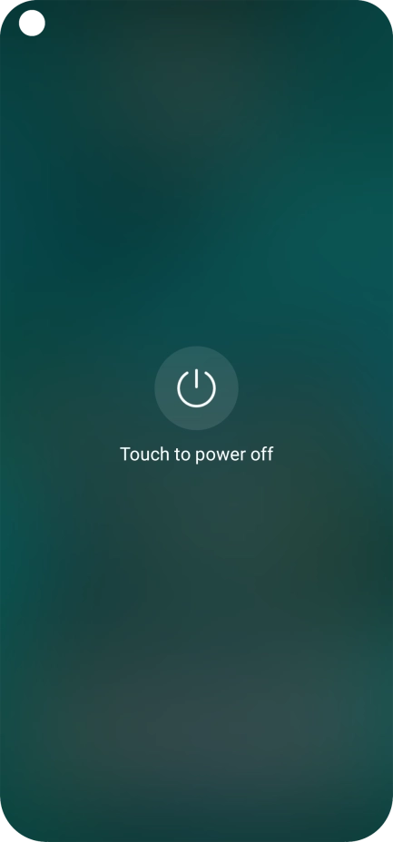 Press Touch to power off. Press Touch to power off.
