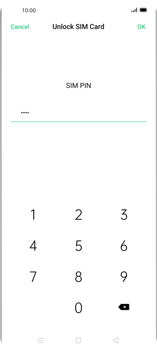 Key in your PIN and press OK. The default PIN is 1111. Key in your PIN and press OK. The default PIN is 1111.