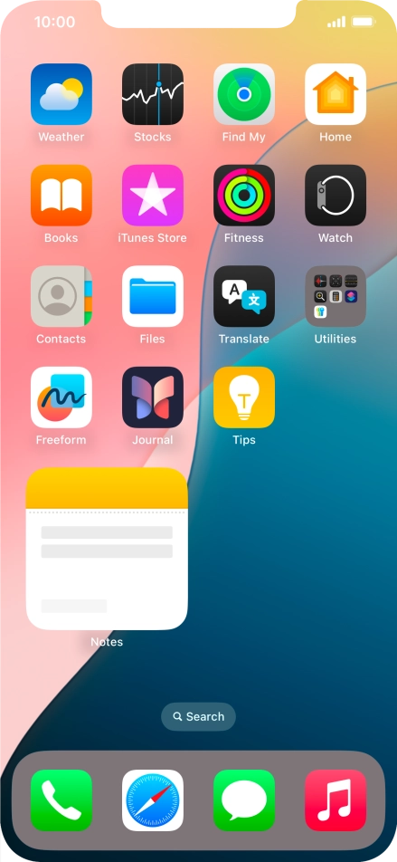 If you're using a Widget Stack: slide up or down on the stack to select the required widget. If you're using a Widget Stack: slide up or down on the stack to select the required widget.