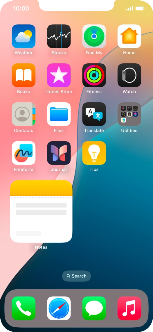 If you're using a Widget Stack: slide up or down on the stack to select the required widget. If you're using a Widget Stack: slide up or down on the stack to select the required widget.