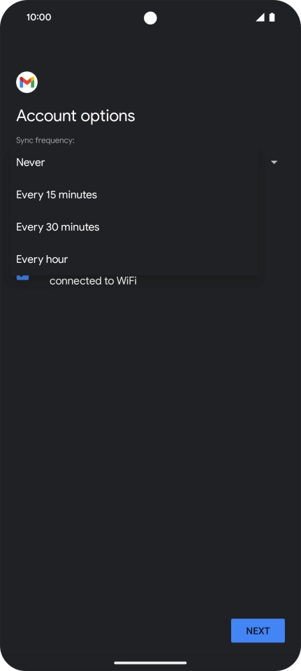 Press the required setting. Press the required setting.