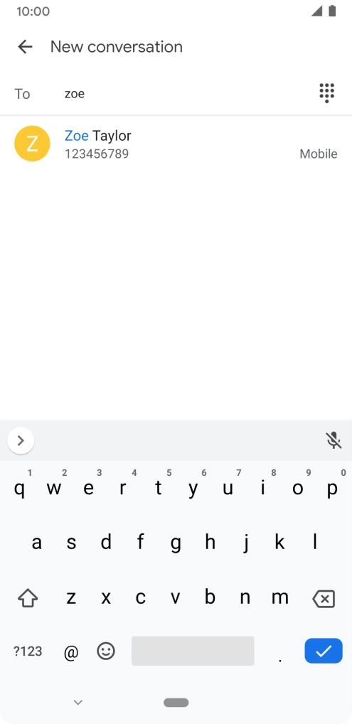 Press the required contact. Press the required contact.