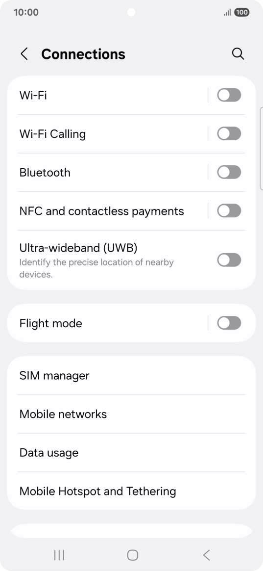 Press Data usage. Press Data usage.