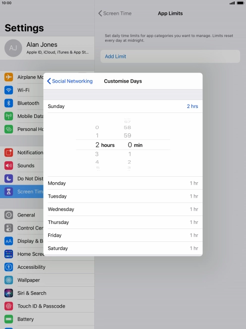 Select the required period. Select the required period.