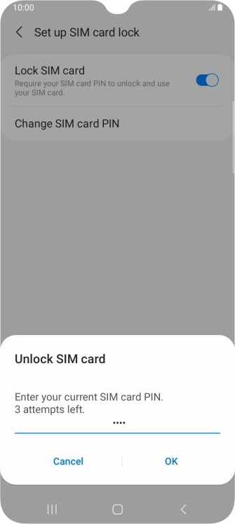 Key in your PIN and press OK. The default PIN is 1111. Key in your PIN and press OK. The default PIN is 1111.