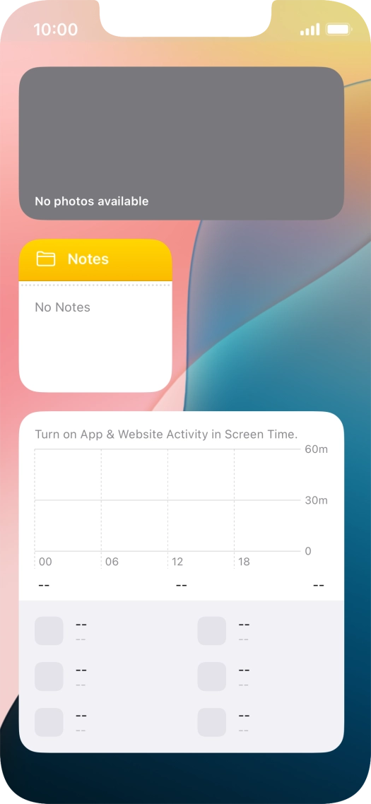 Press and hold the required Widget Stack. Press and hold the required Widget Stack.