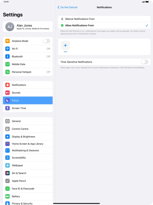 Press the indicator next to Press the indicator next to