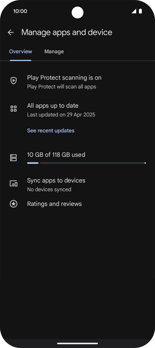Press Manage. Press Manage.