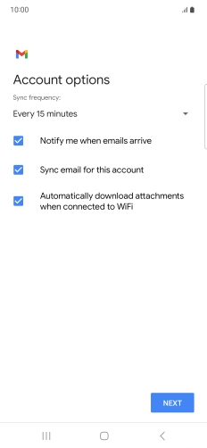 If this screen is displayed, you email account has been recognised and set up automatically. Follow the instructions on the screen to key in more information and finish setting up your phone. If this screen is displayed, you email account has been recognised and set up automatically. Follow the instructions on the screen to key in more information and finish setting up your phone.