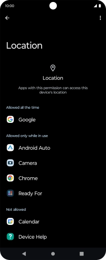 Press the required app. Press the required app.