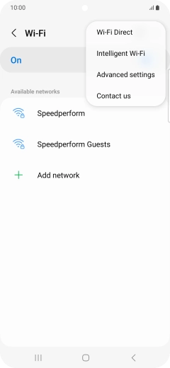 Press Intelligent Wi-Fi. Press Intelligent Wi-Fi.