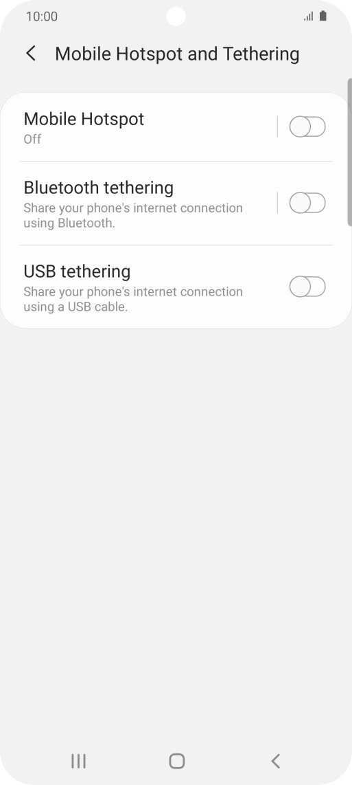 Press Mobile Hotspot. Press Mobile Hotspot.