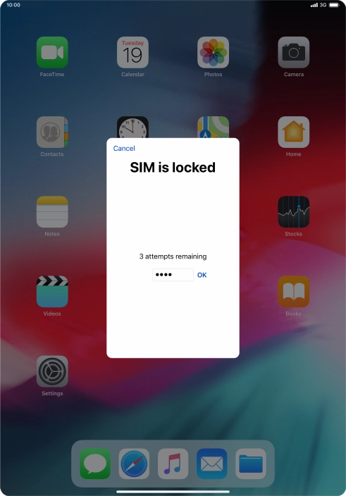 If your SIM is locked, key in your PIN and press OK. The default PIN is 1111. If your SIM is locked, key in your PIN and press OK. The default PIN is 1111.