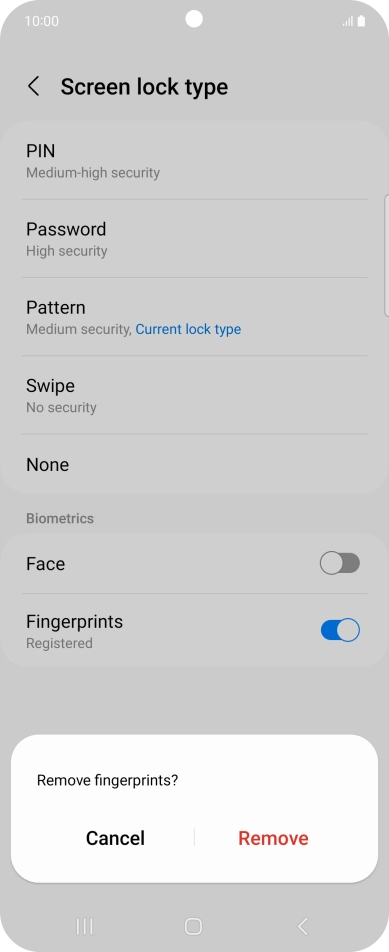 Press Remove. Press Remove.