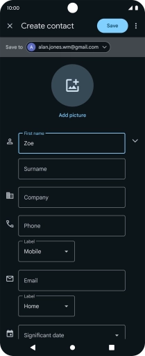 Press Surname and key in the last name. Press Surname and key in the last name.