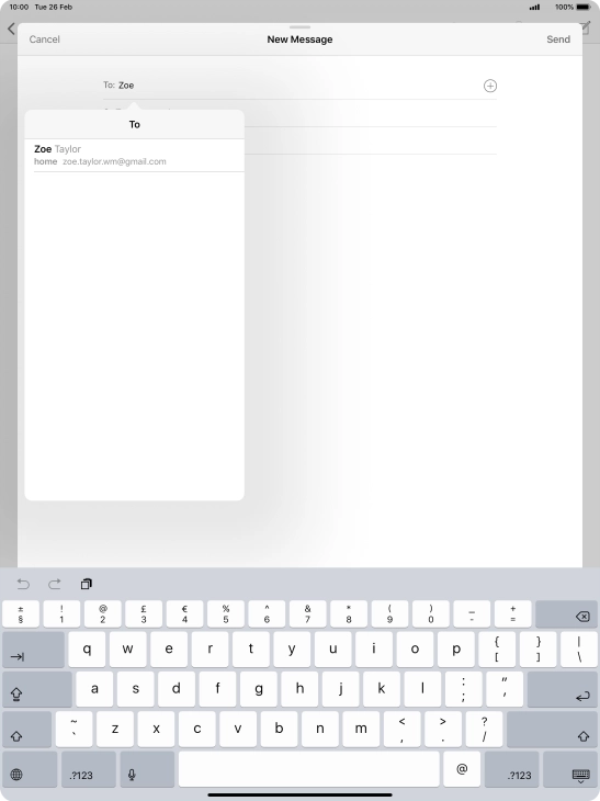 Press the required contact. Press the required contact.