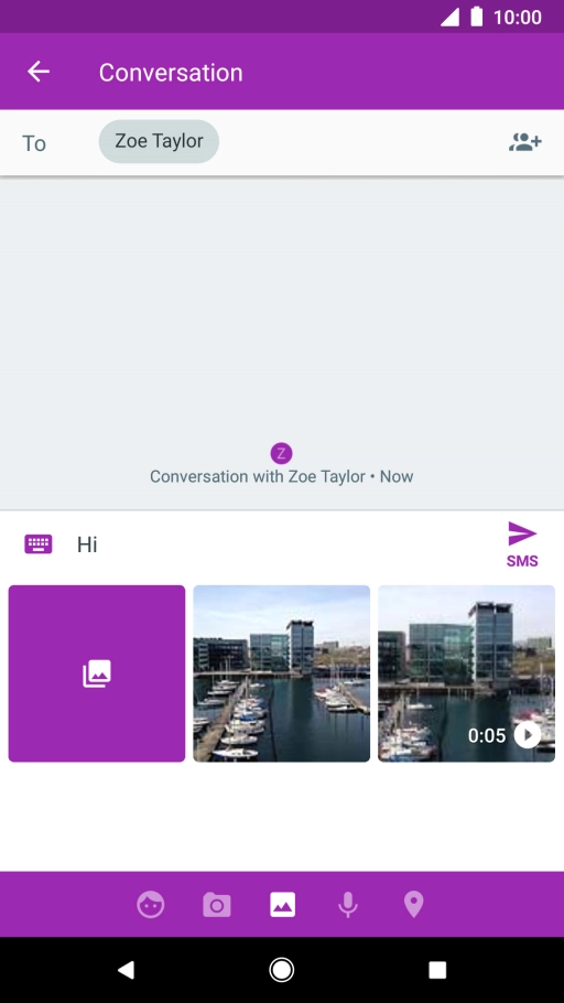 Press the gallery icon. Press the gallery icon.
