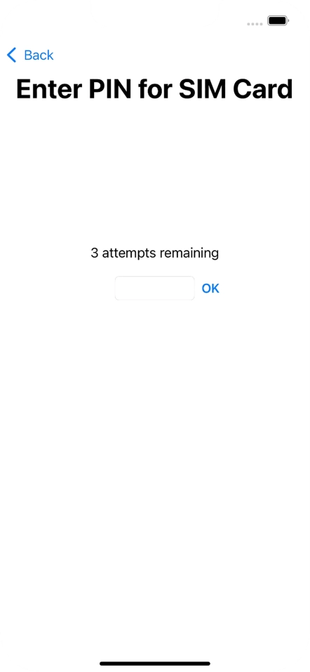 If your SIM is locked, key in your PIN and press OK. The default PIN is 1111. If your SIM is locked, key in your PIN and press OK. The default PIN is 1111.