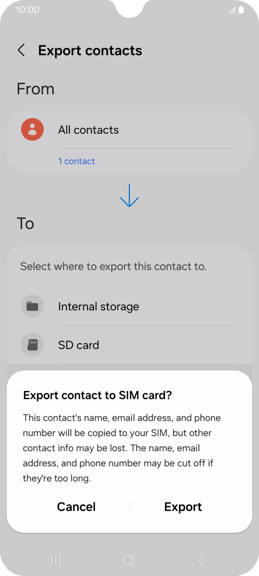 Press Export. Press Export.