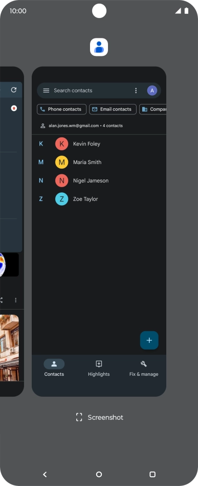 To end one running application, slide your finger upwards on the required application. To end one running application, slide your finger upwards on the required application.