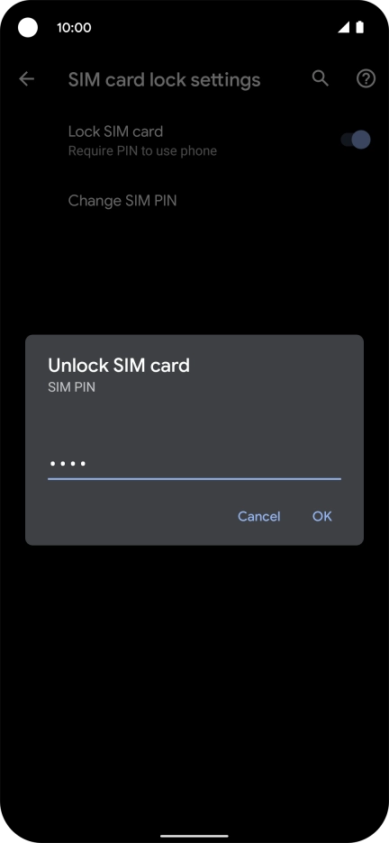 Key in your PIN and press OK. The default PIN is 1111. Key in your PIN and press OK. The default PIN is 1111.