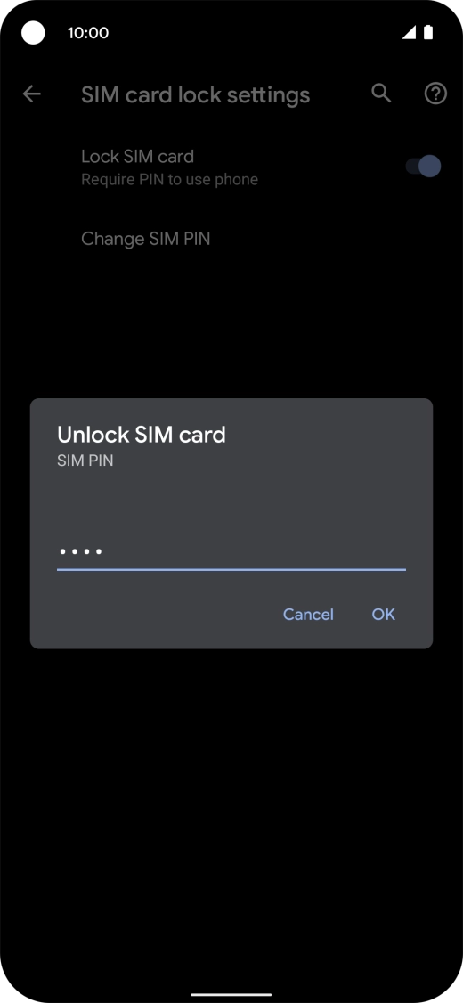 Key in your PIN and press OK. The default PIN is 1111. Key in your PIN and press OK. The default PIN is 1111.