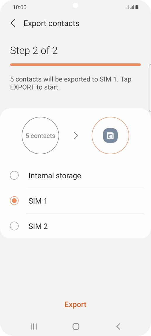 Press Export. Press Export.