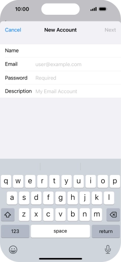 Press Email and key in your email address. Press Email and key in your email address.