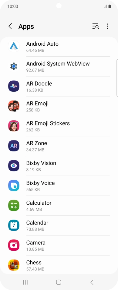 Press the required app. Press the required app.