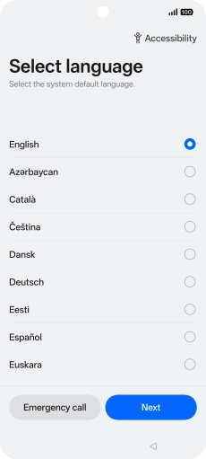 Press the required language. Press the required language.