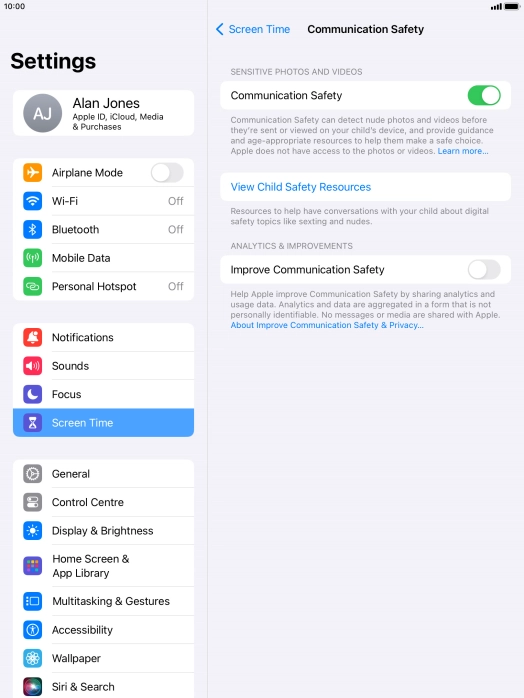 Press the indicator next to Press the indicator next to