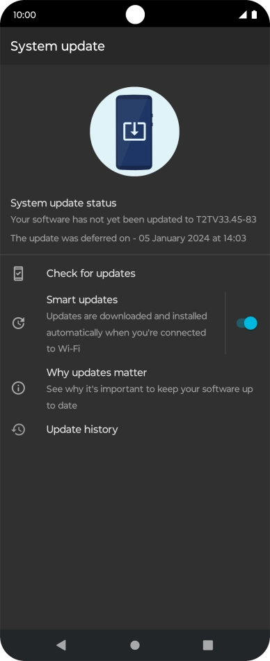 Press Check for updates. If a new software version is available, it's displayed. Follow the instructions on the screen to update the phone software. Press Check for updates. If a new software version is available, it's displayed. Follow the instructions on the screen to update the phone software.