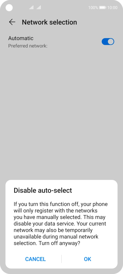 Press OK and your phone will search for networks. Press OK and your phone will search for networks.