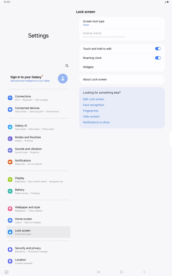 Press Screen lock type. Press Screen lock type.
