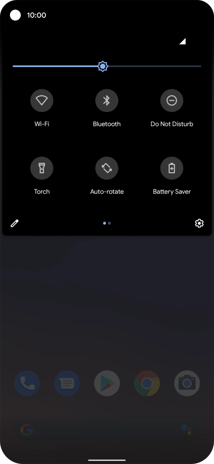Press the settings icon. Press the settings icon.