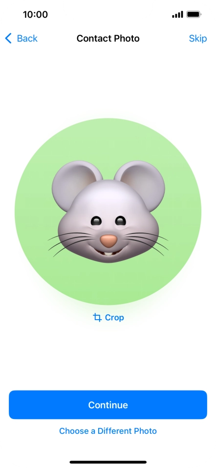 Follow the instructions on the screen to customise the selected picture and press Continue. Follow the instructions on the screen to customise the selected picture and press Continue.