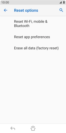 Press Erase all data (factory reset). Press Erase all data (factory reset).