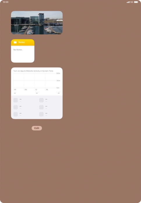 Press and hold the required Widget Stack. Press and hold the required Widget Stack.
