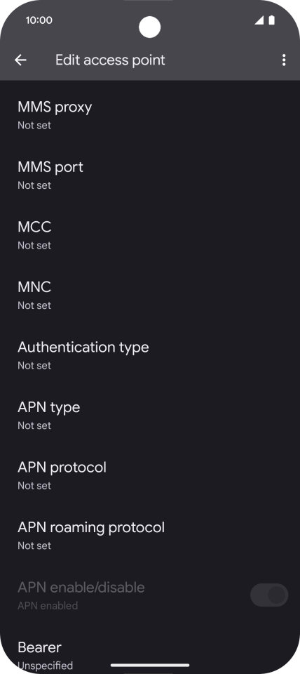 Press MMS proxy. Press MMS proxy.