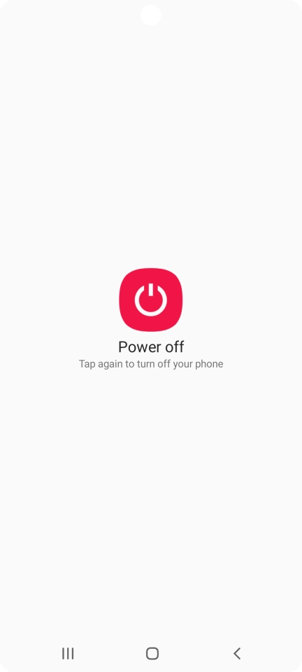 Press Power off. Press Power off.