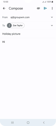 Press the attachment icon. Press the attachment icon.